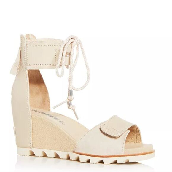 Sorel Joanie Wedge Sandal Ankle Lace with Velcro Strap in Size 8 - Picture 1 of 16